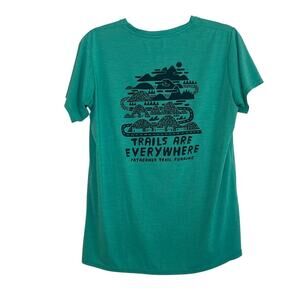 Patagonia Womens Trails Are Everywhere Capilene Cool Tee Aqua Size Large Running